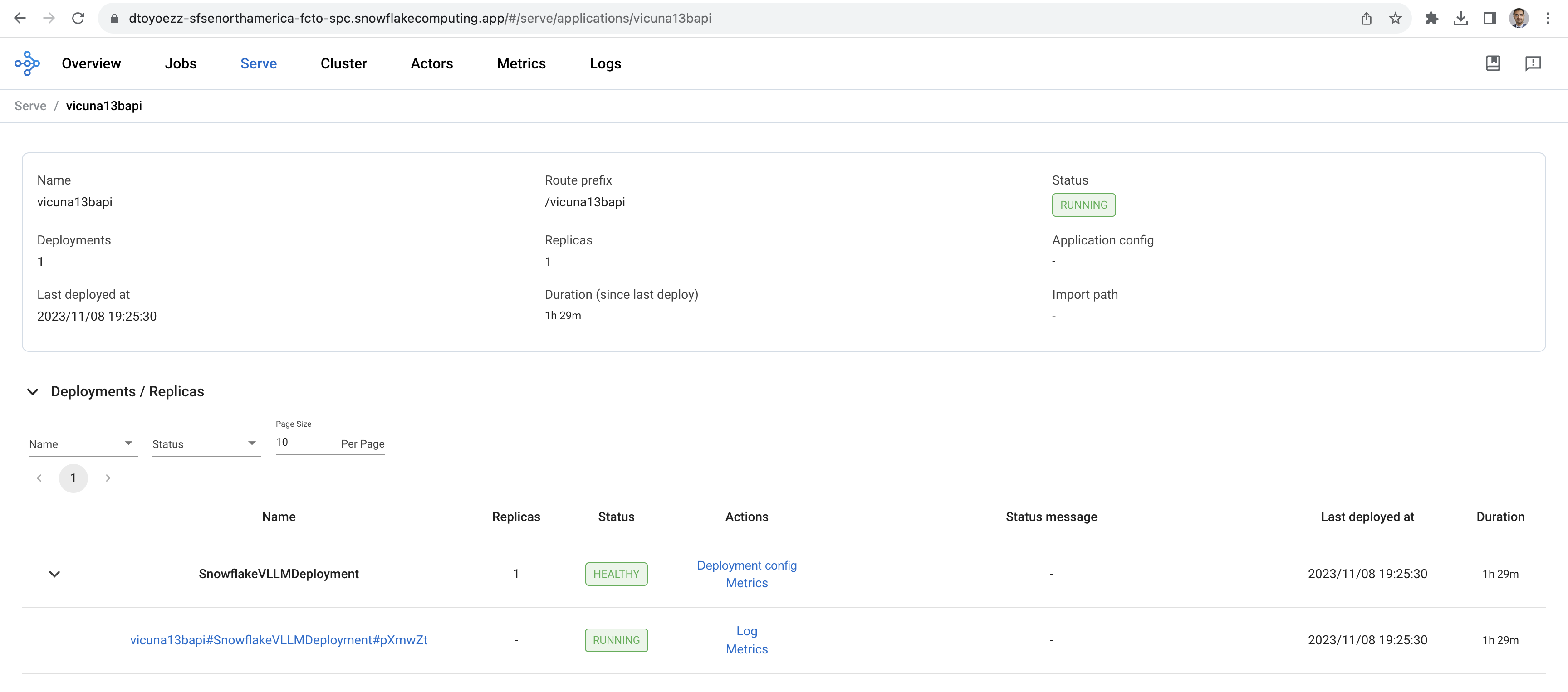 Ray Serve API on SPCS