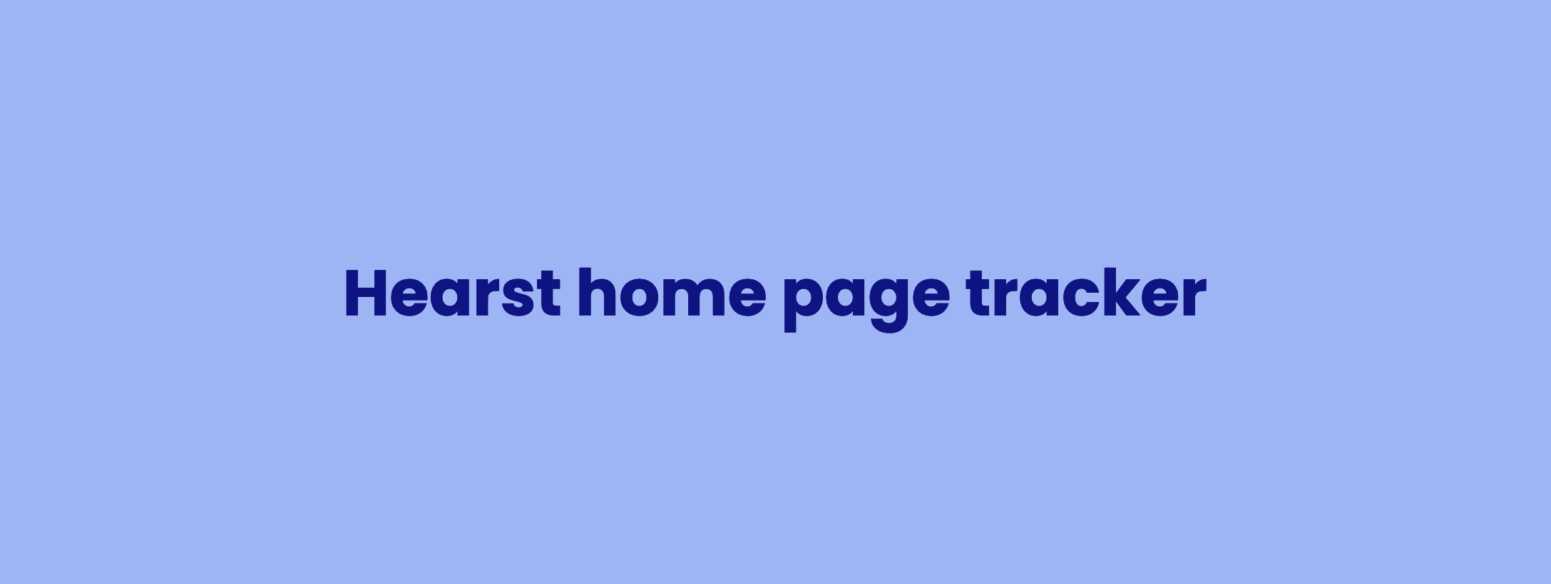 Hearst home page tracker banner