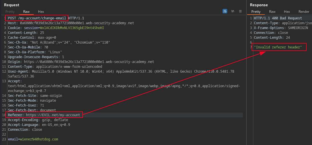 identify csrf referer header check