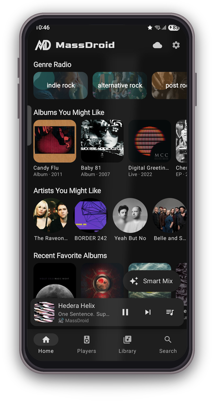 Screenshot 1 of Massdroid — opens full size