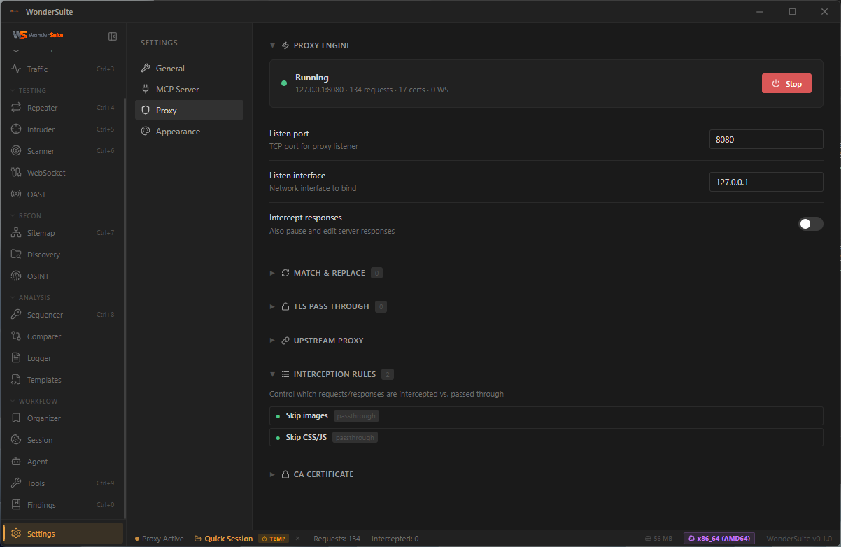 Settings Proxy