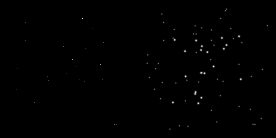 Emission locations (left) and objects (right)