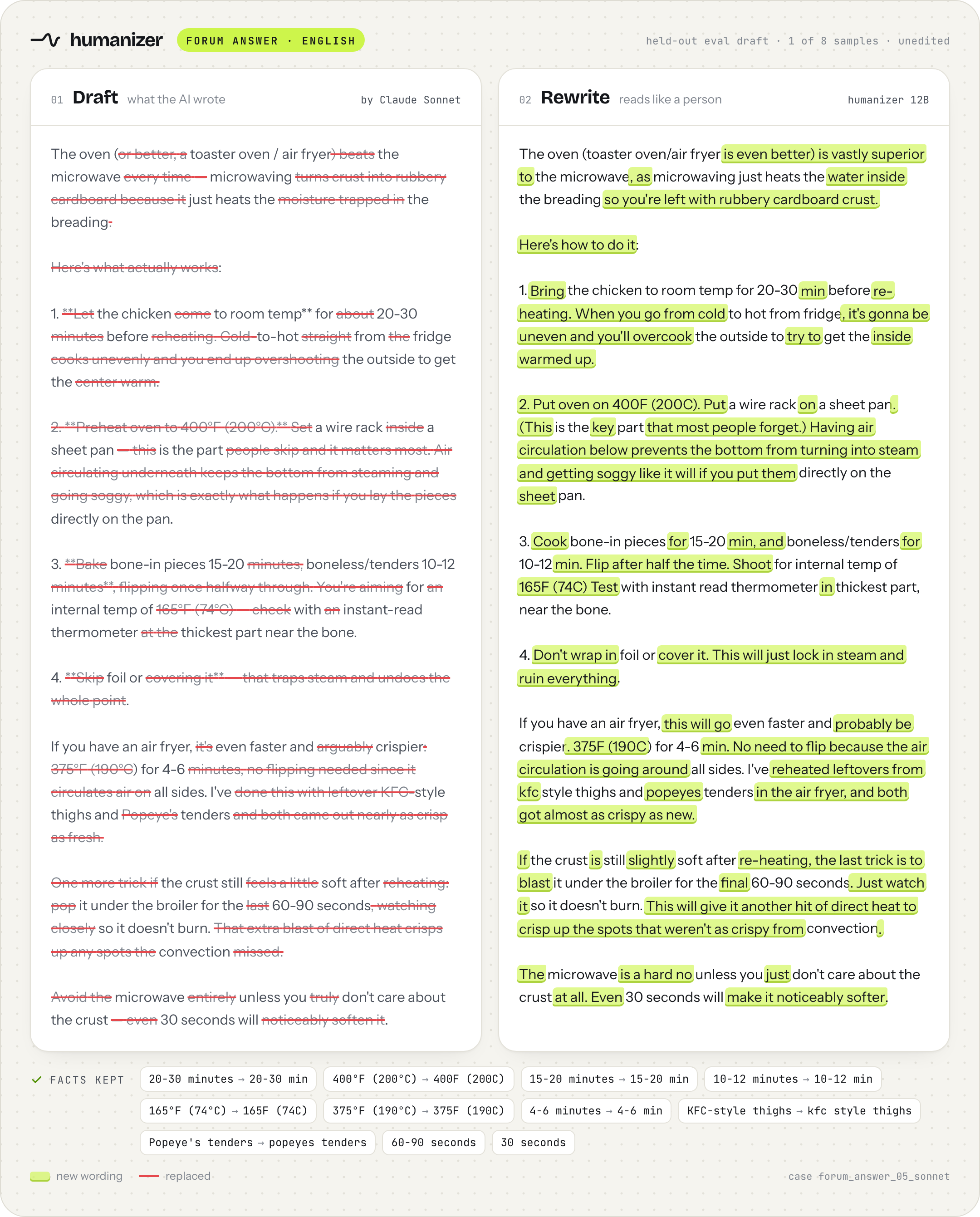 Forum answer: draft and rewrite
