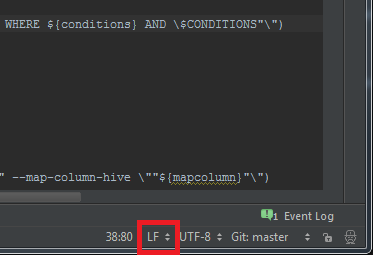 IntelliJ line-feed setting