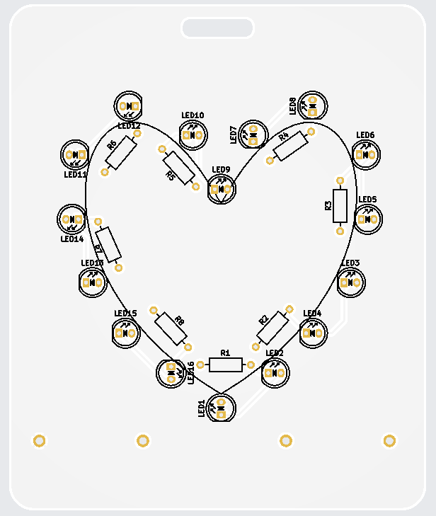 Solder practice heart, from the project README