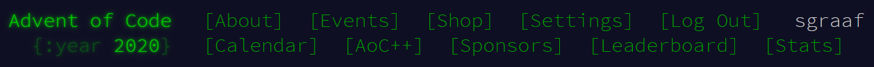 Advent of Code Header Screenshot