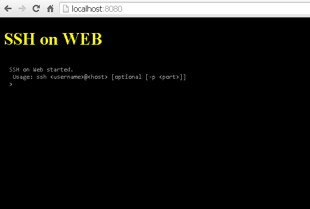 ssh on web