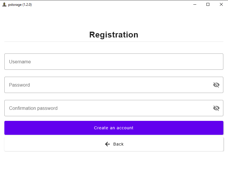 Registration view