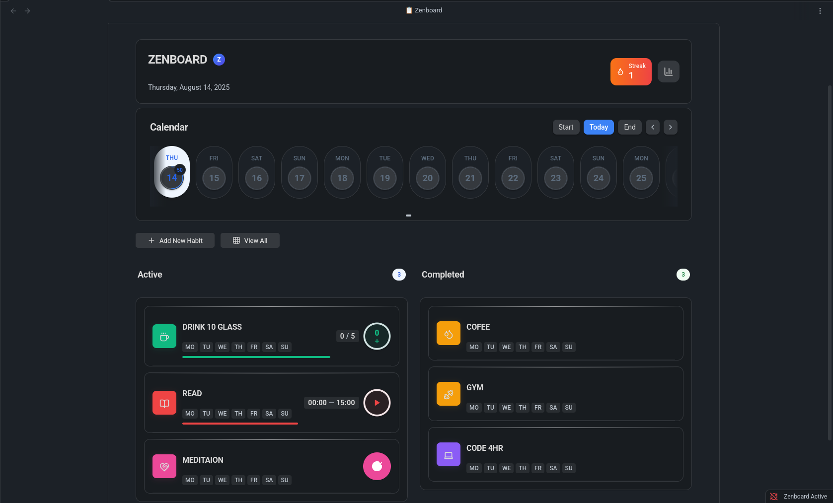 Zenboard Dashboard