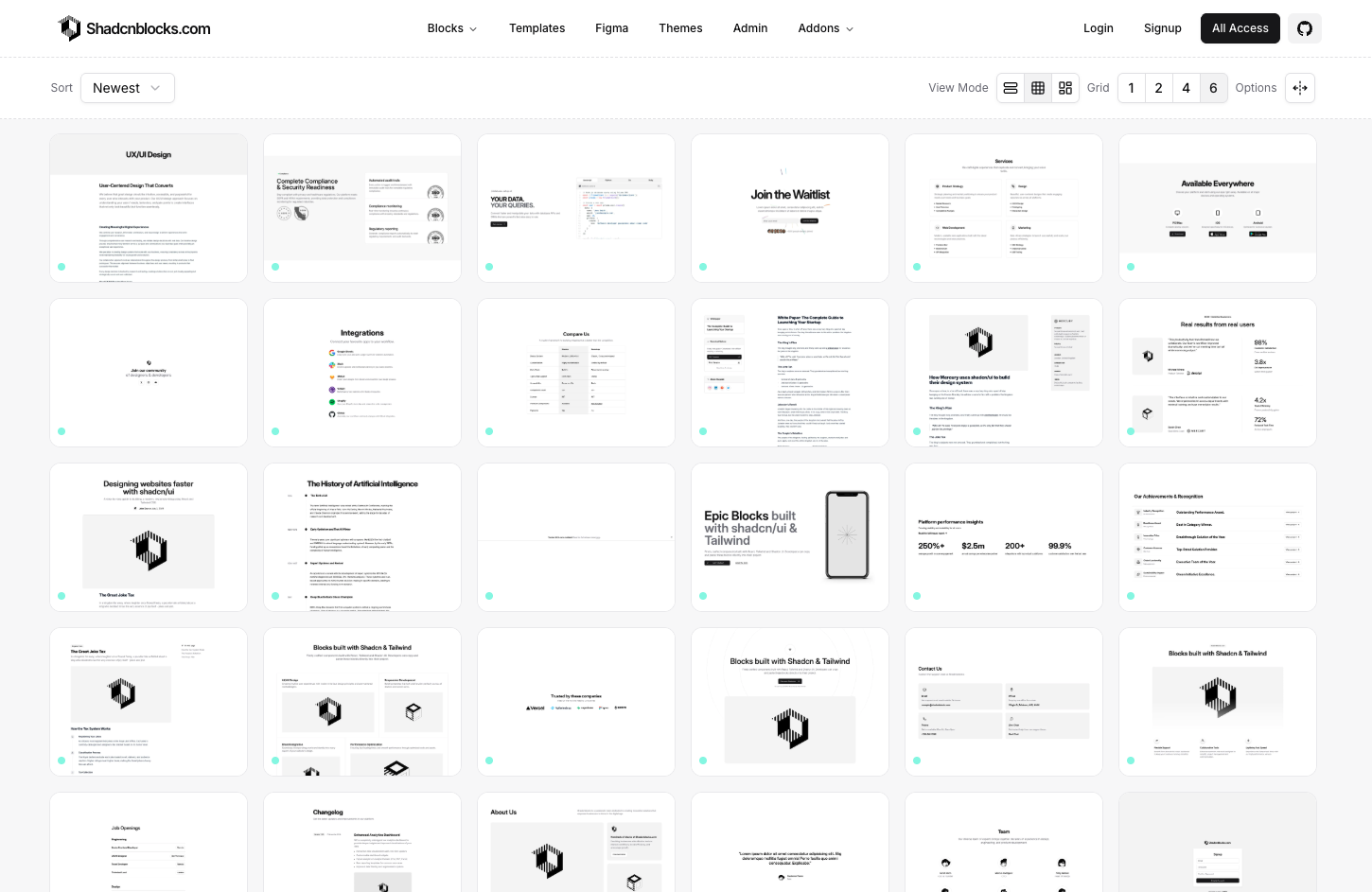 Free shadcn ui blocks