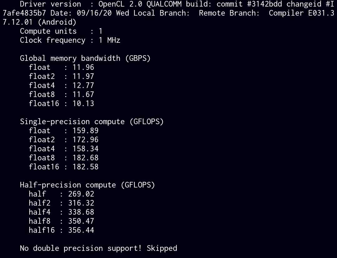 OpenCL final result