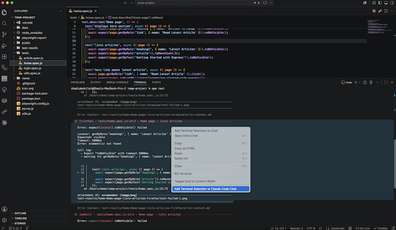 Open local HTML in the browser