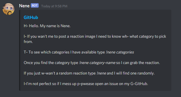 !nene info