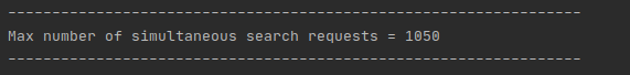 Max Number Of Simultaneous Search Requet