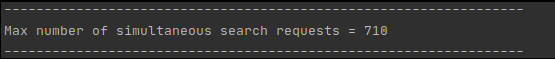 Max Number Of Simultaneous Search Requet