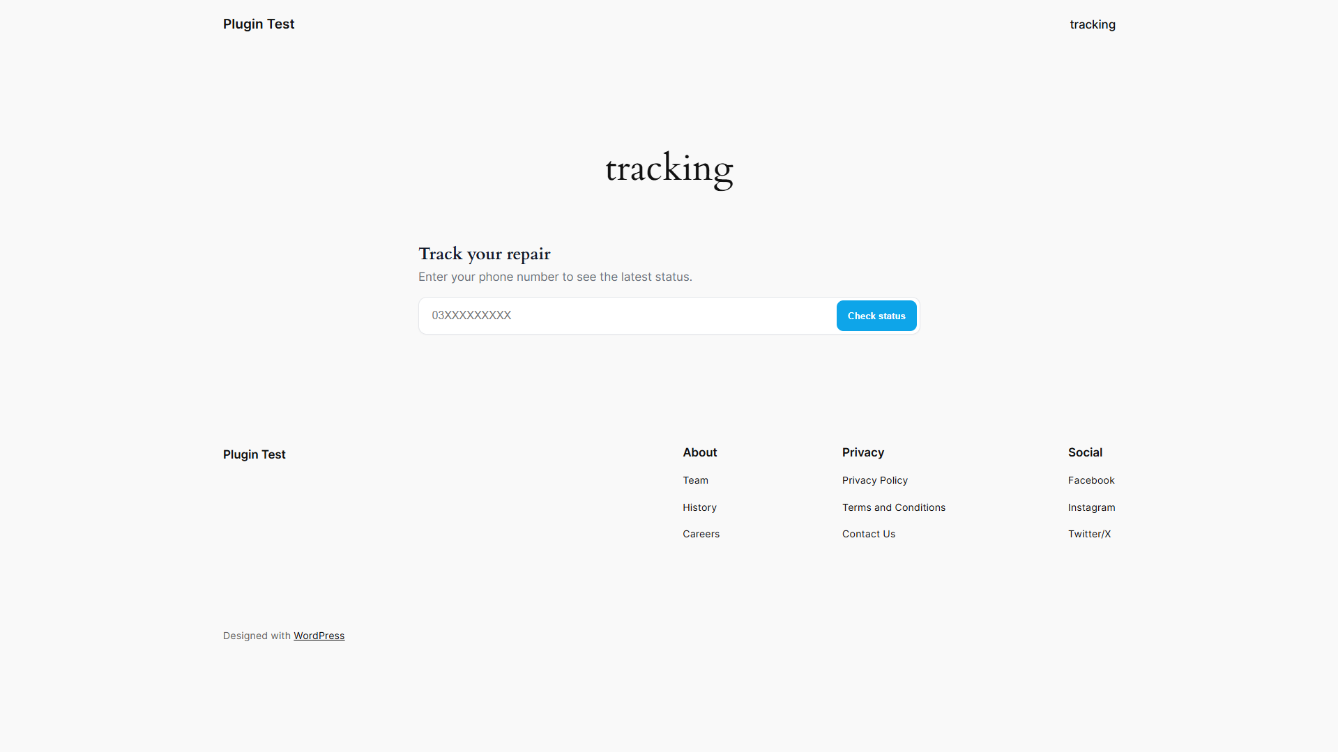 Tracking Form