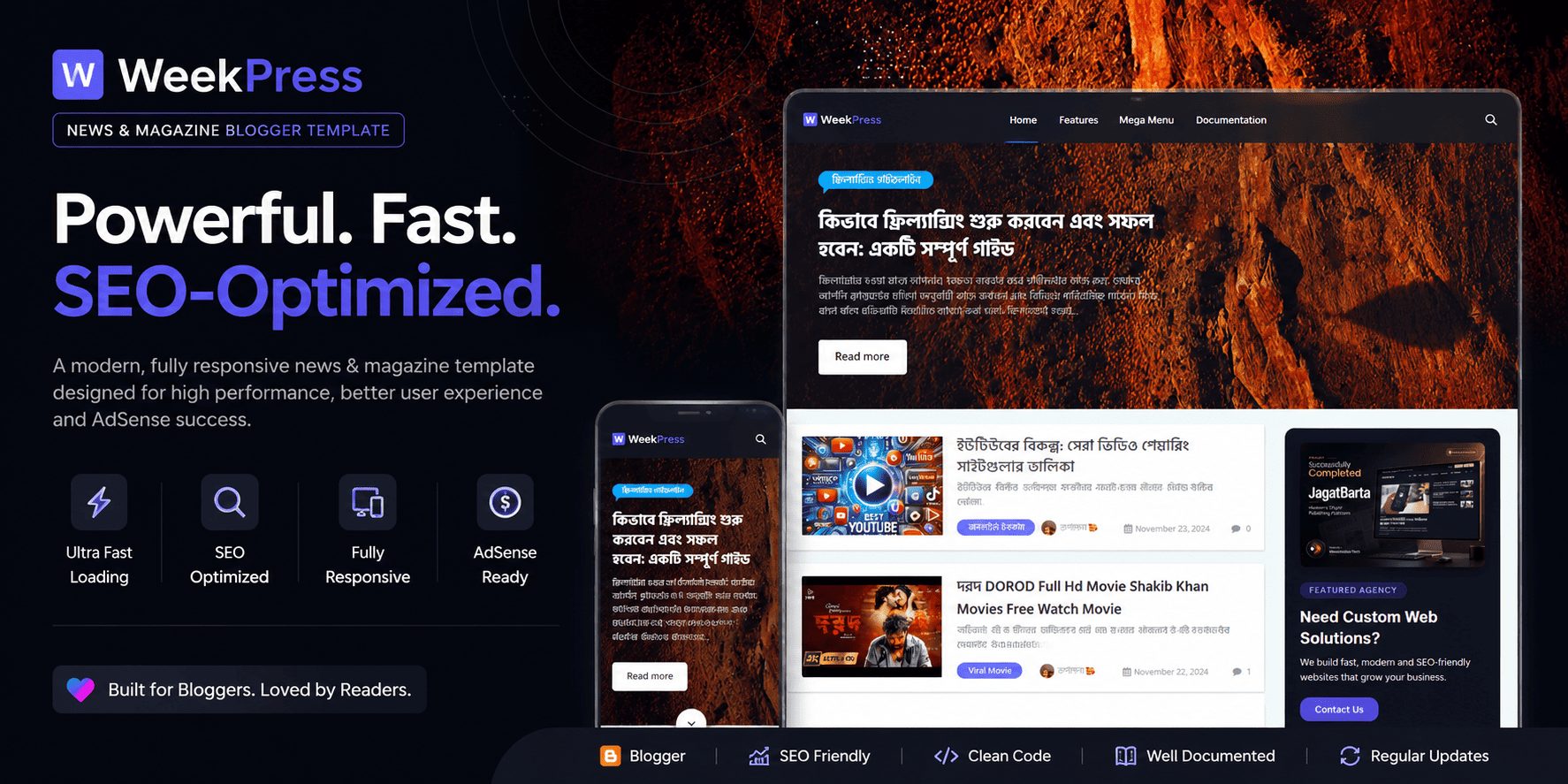 WeekPress News and Magazine Blogger Template