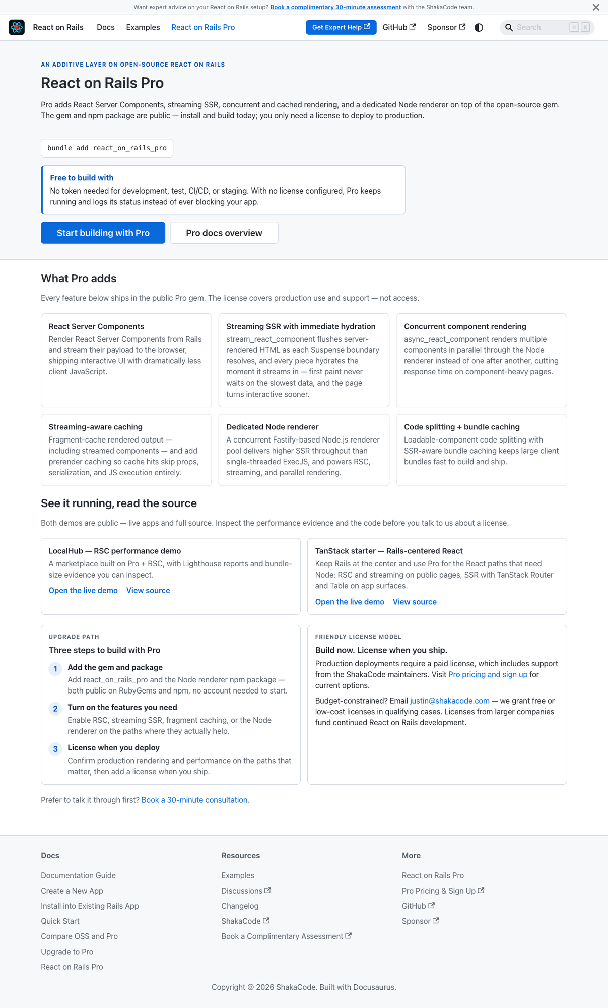 Pro page after