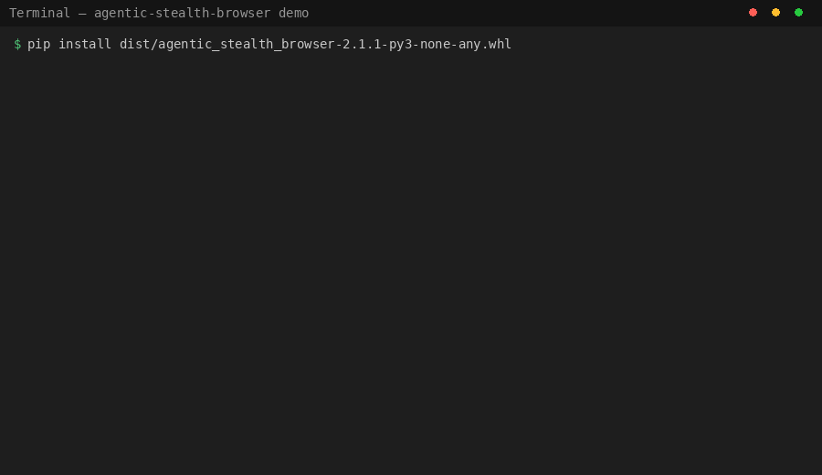 Agentic Stealth Browser Demo