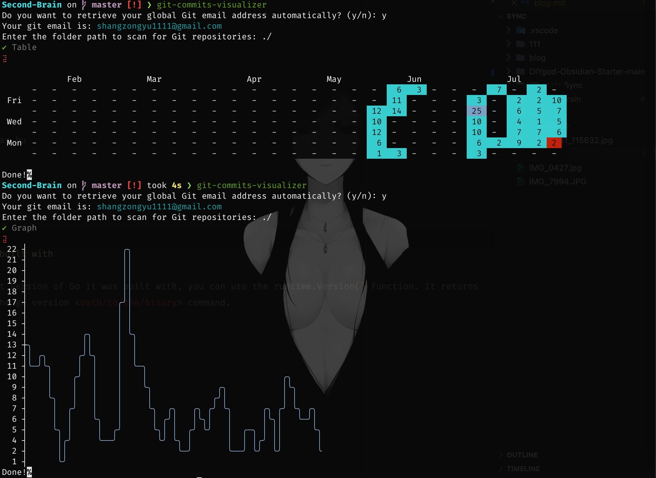 Featured image of post 工具推荐: git-commits-visualizer -  本地 Git 仓库可视化贡献图