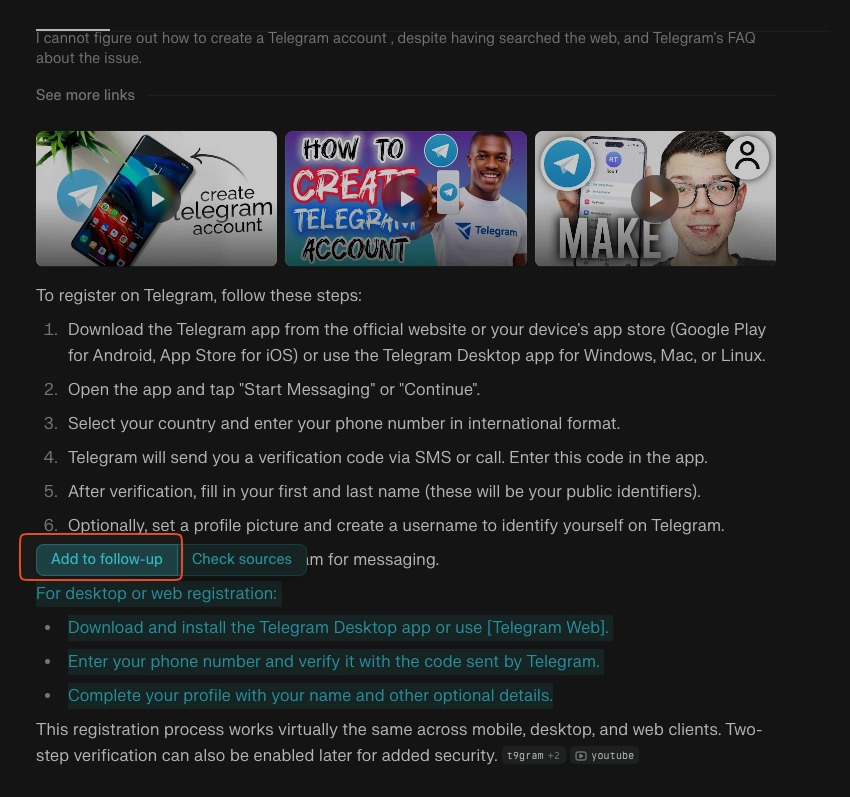 Perplexity Follow up