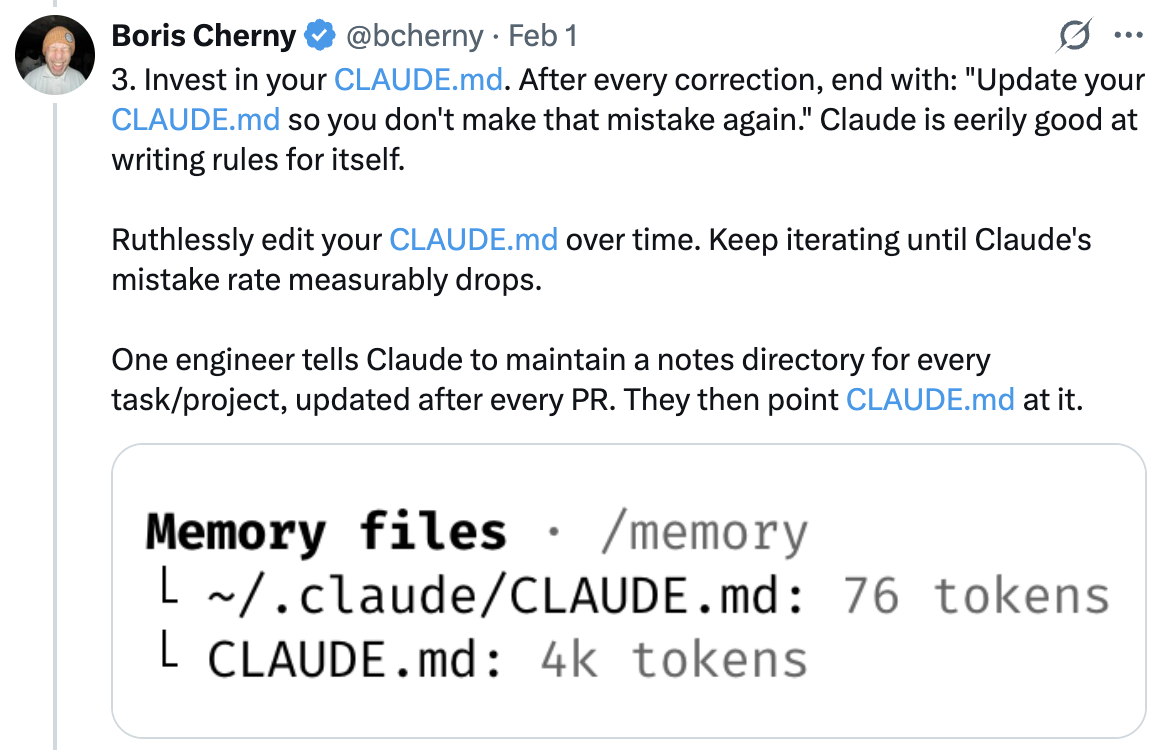 Invest in your CLAUDE.md