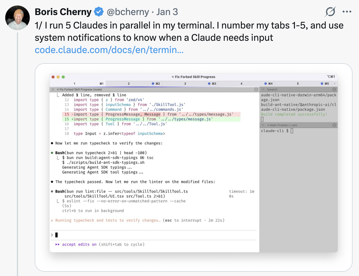 Run 5 Claudes in parallel