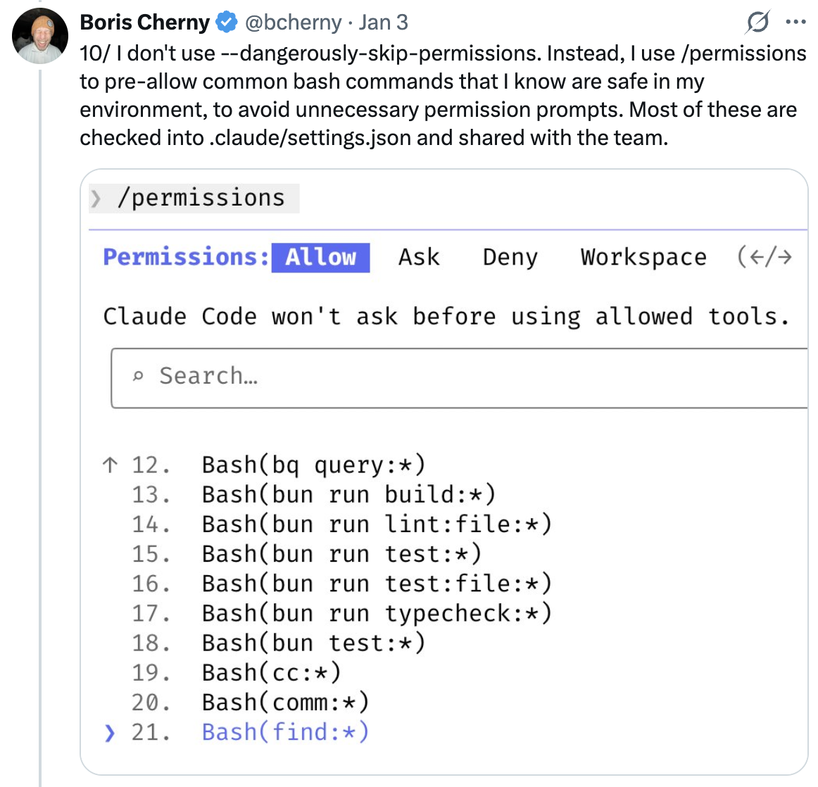 Pre-allow permissions