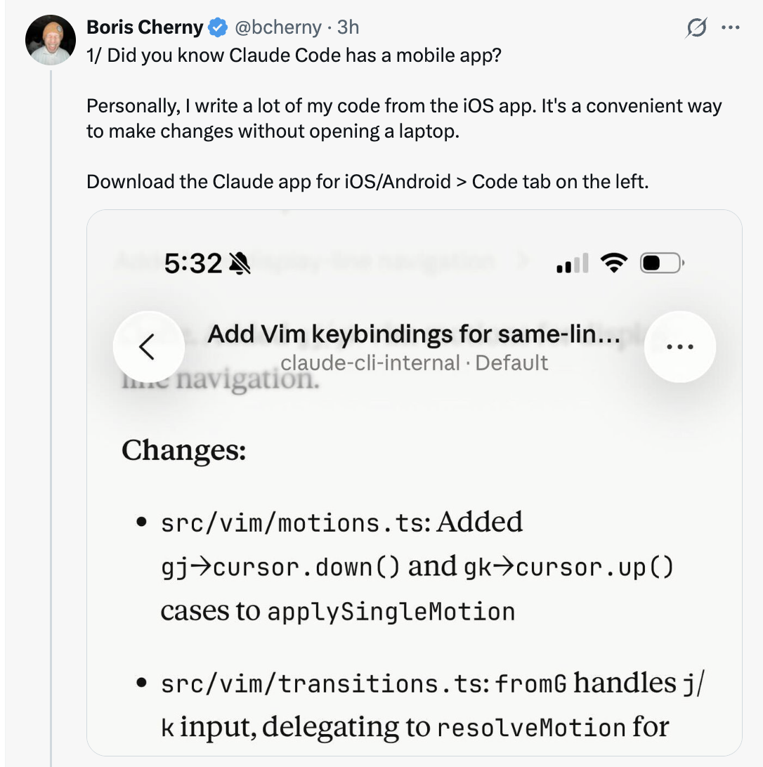 Claude Code mobile app