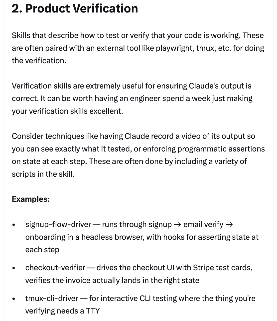 Product Verification