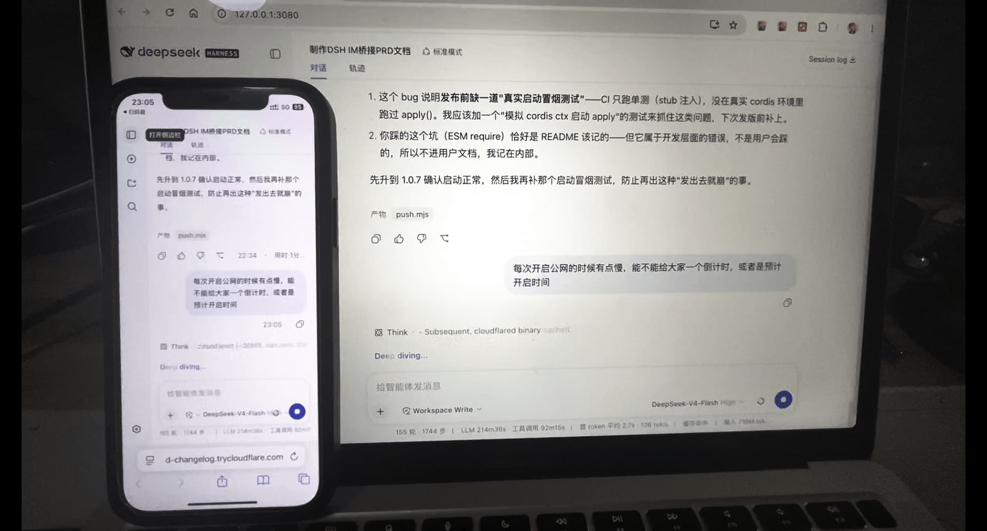 手机上的 DSH 界面