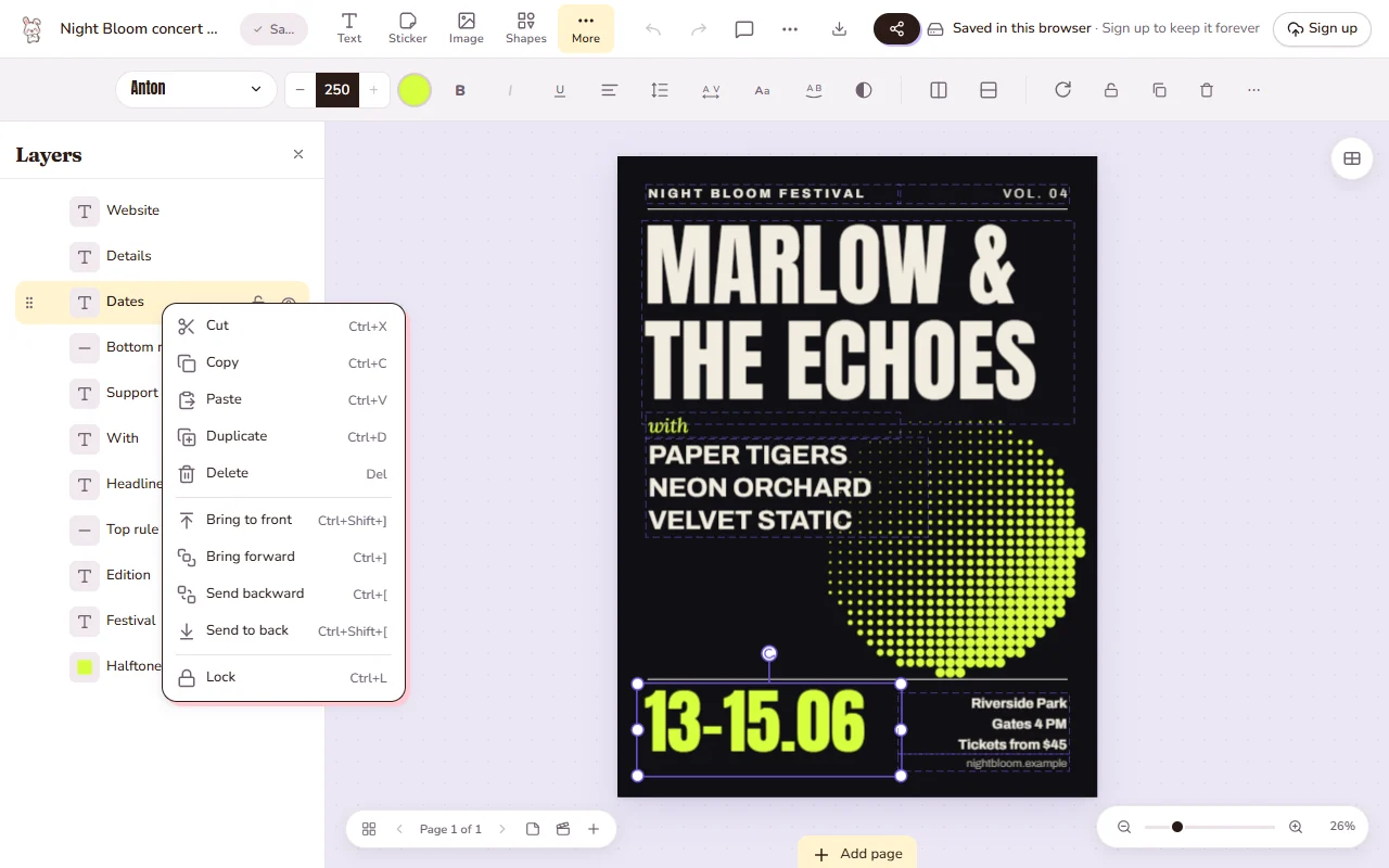 The Layers panel with its right-click menu