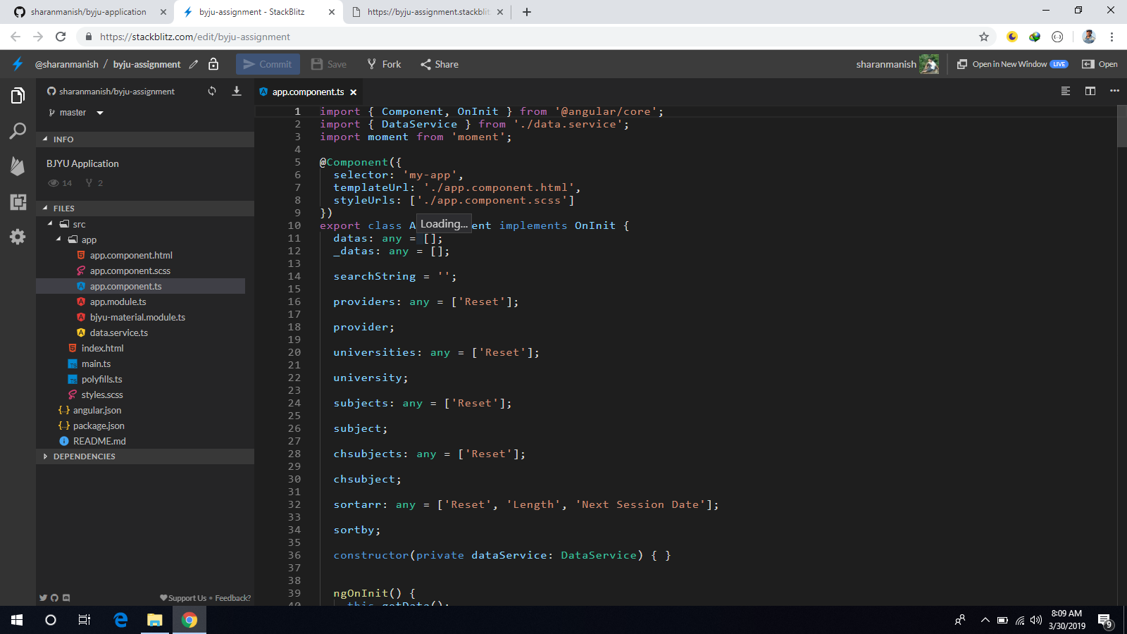 GitHub - sharanmanish/byju-application: BYJU Assignment Application