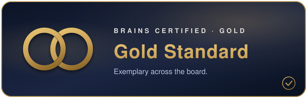 BRAINS Certified — Gold Standard