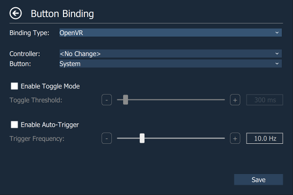 Digital Binding Page - OpenVR