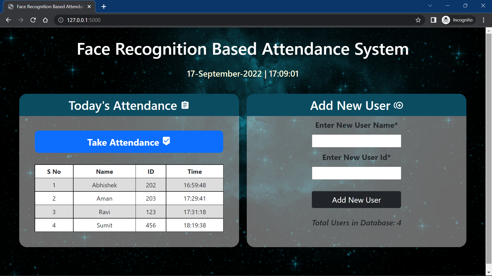 Face Recognition Based Attendance System