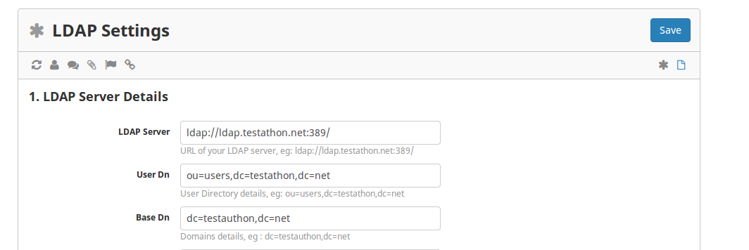 LDAP-->Documents-->LDPA Settings