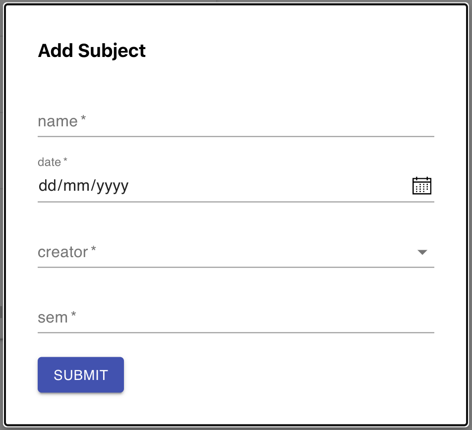 Add form