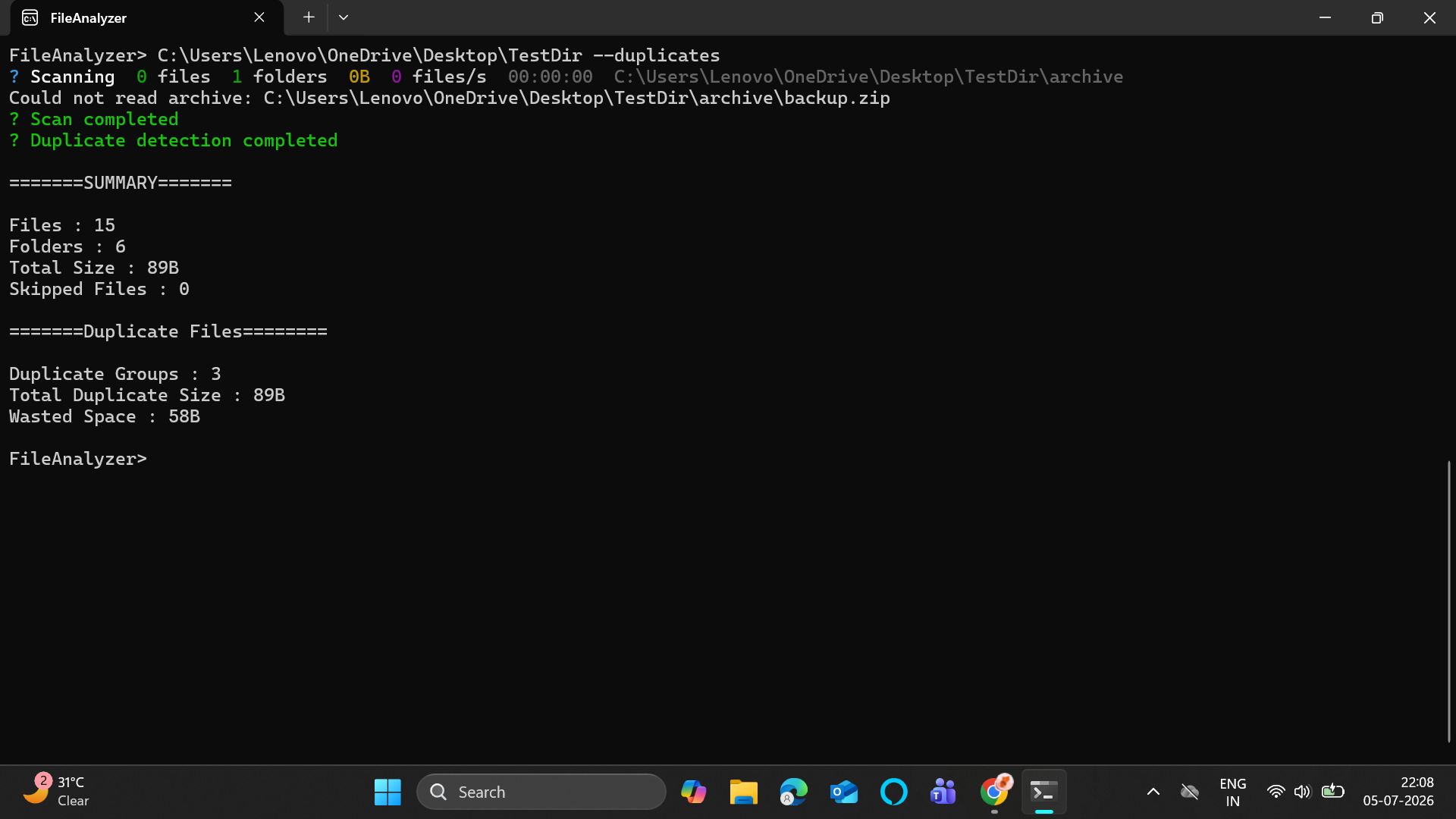 Duplicates only - interactive shell