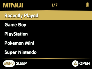 MinUI main menu