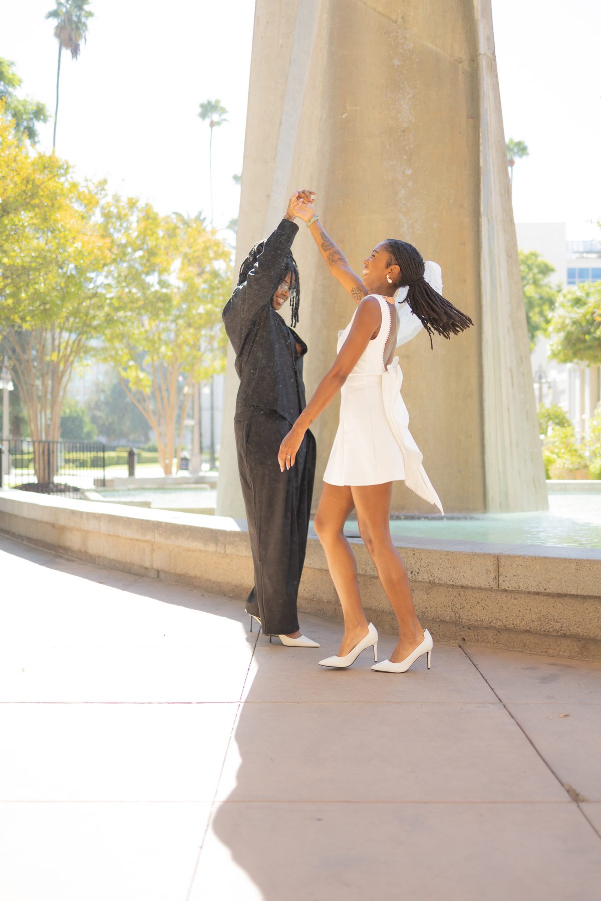 Couple dancing at fountain — Imprint Photography SoCal