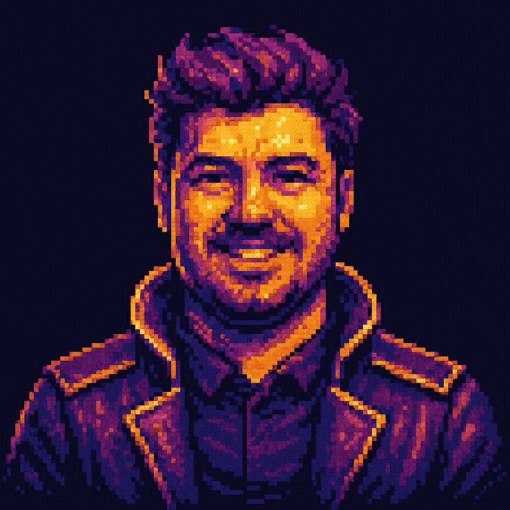 Shawn Hyde - 8-bit pixel portrait