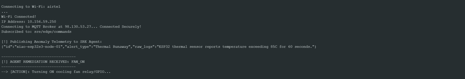 ESP32 Edge Node Execution Log