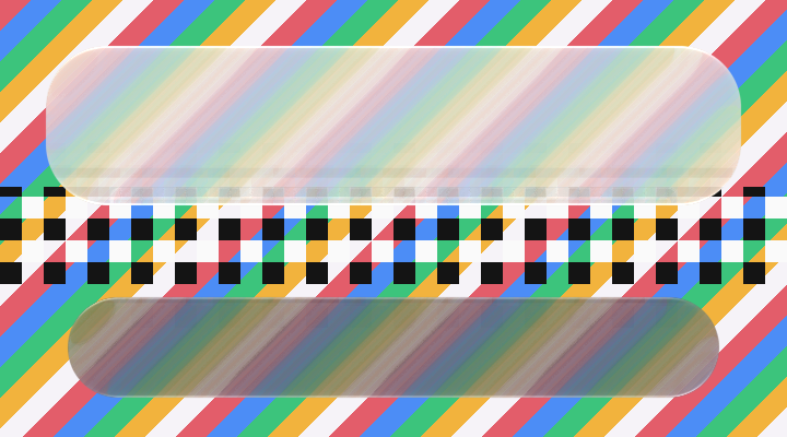The Unity shaders rendered on Direct3D 11 WARP: a lens and a bar over stripes