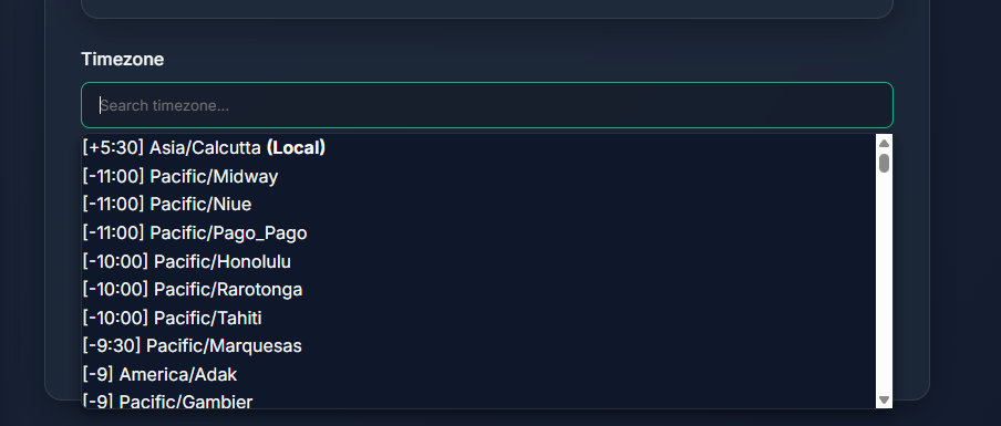 Timezone Picker