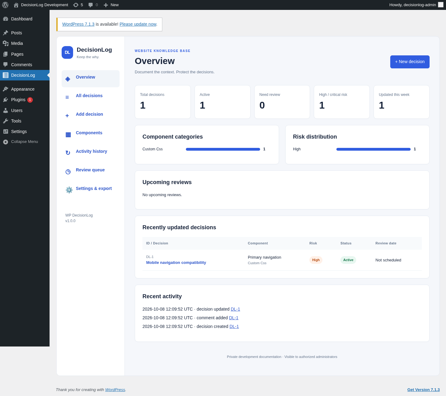 Running dashboard