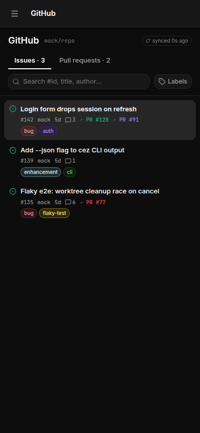 issues list, 390px