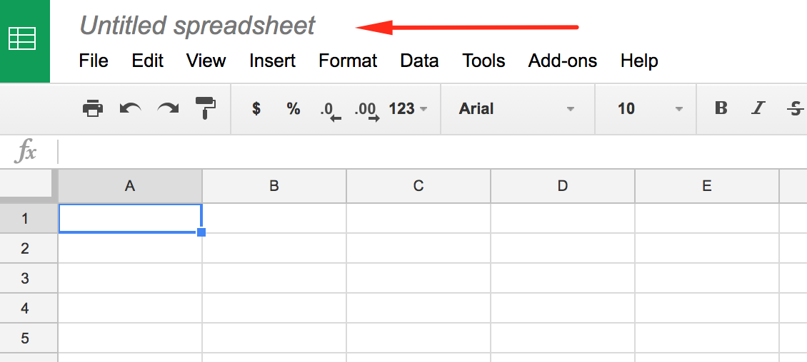 Name spreadsheet