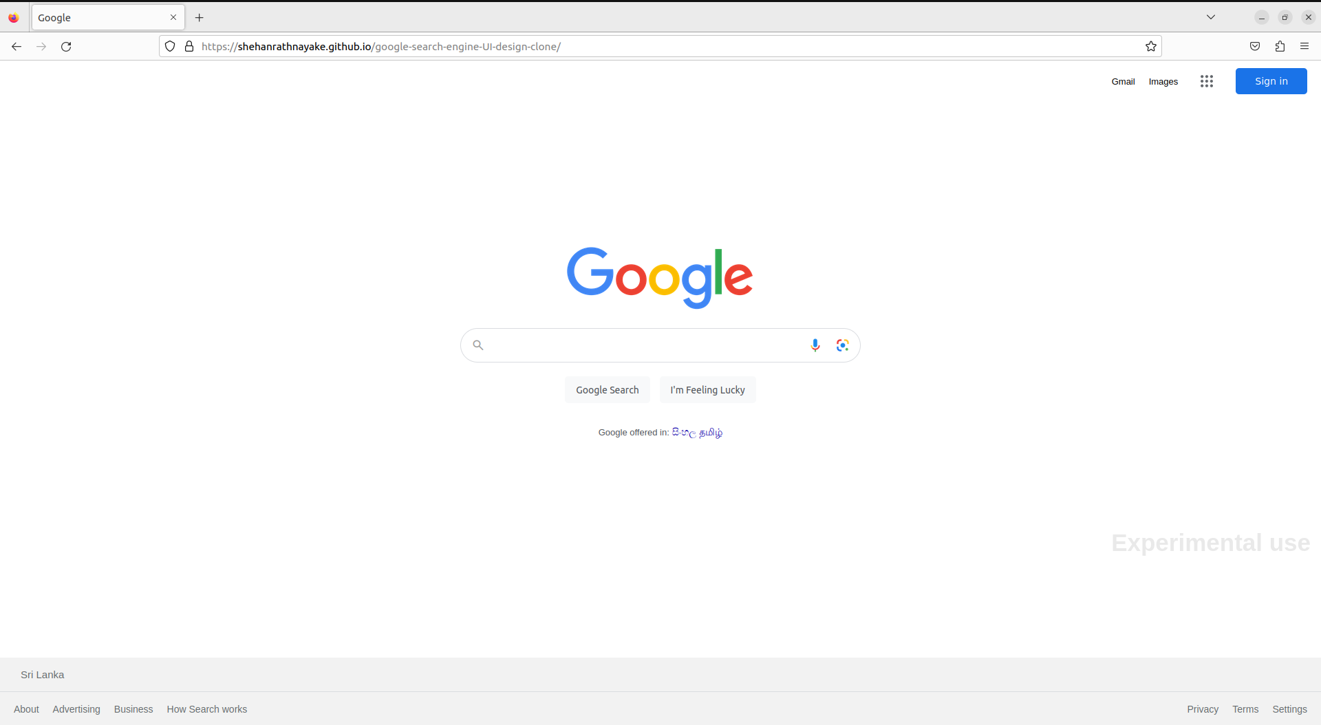 Google UI Desin Clone - Light Theme