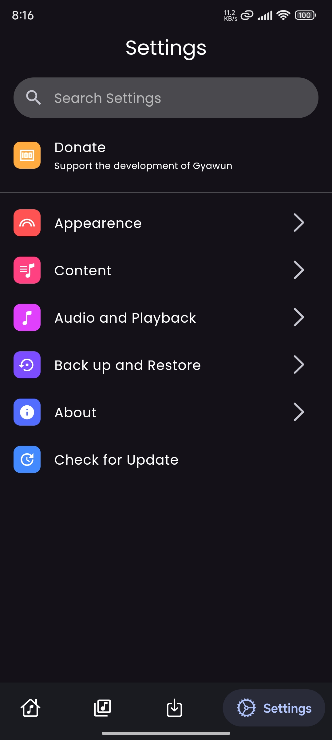 Screenshot 6 of Gyawun Music — opens full size